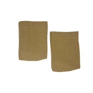 Vintage Tan Linen Valances Curtains 2 Semi Sheer Woven Luxury Window Treatments